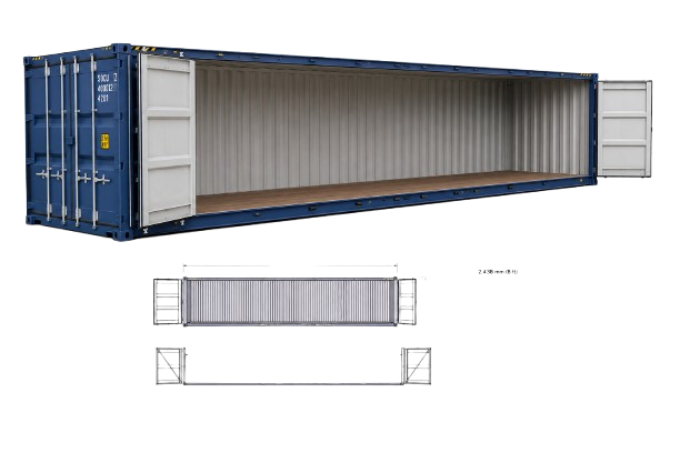 40 ft side open shipping container for sale - view 2