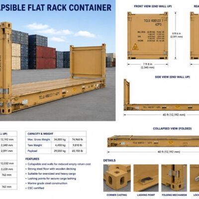 40 ft Collapsible Flat Rack Container