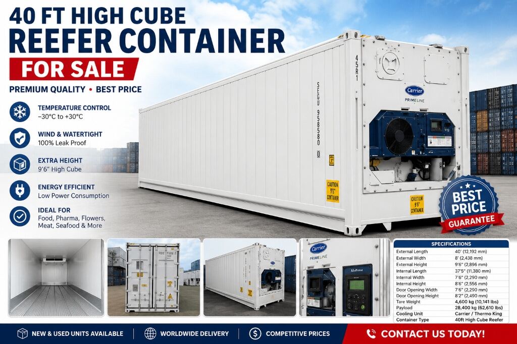 40 ft High Cube Reefer Container for Sale