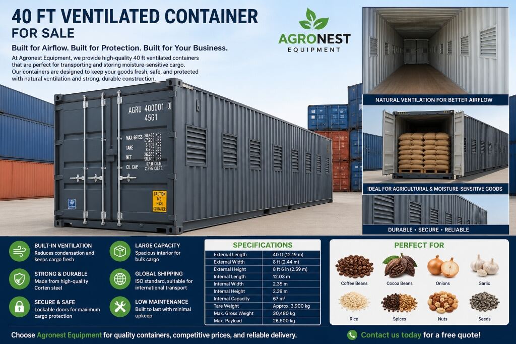 40 ft Ventilated Container for Sale