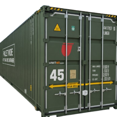 45 ft high cube pallet wide shipping container for sale