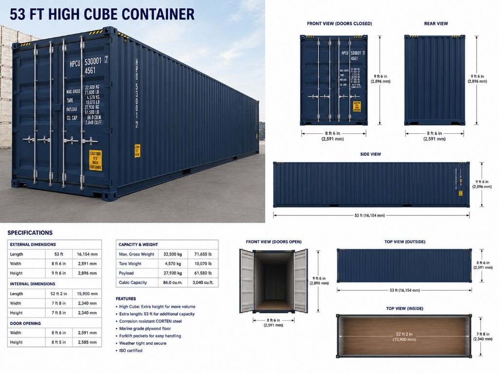 Buy 53 ft High Cube Container