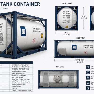 20 ft ISO tank container for sale